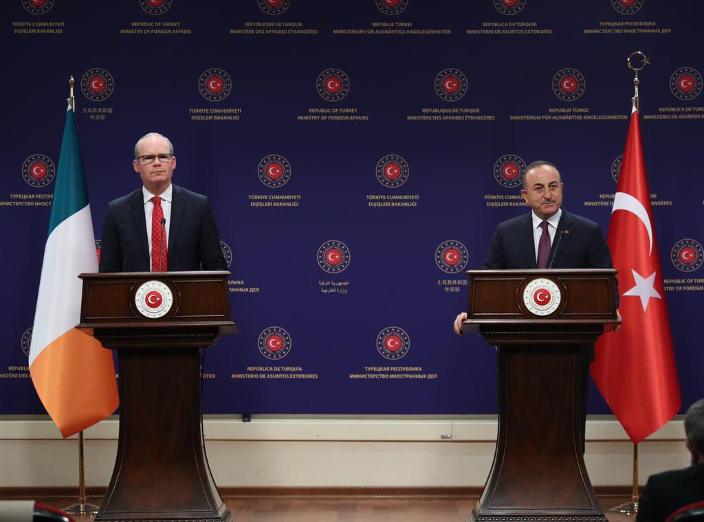 Treffen von Außenminister Mevlüt Çavuşoğlu mit Simon Coveney dem