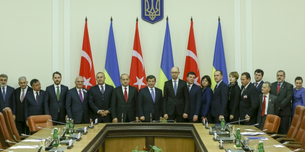 Foreign Minister Çavuşoğlu accompanied Prime Minister Davutoğlu during his visit to Ukraine