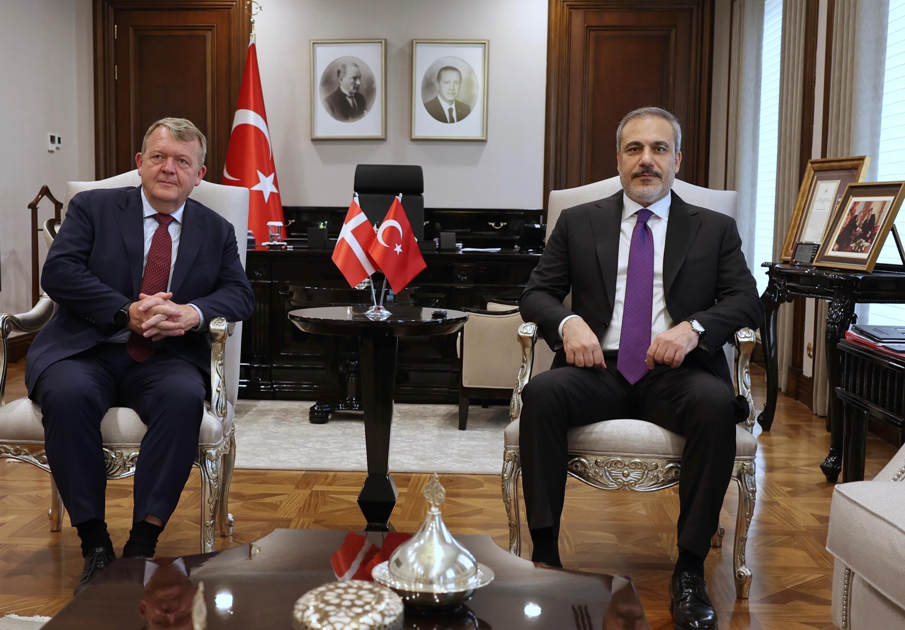 Meeting of Foreign Minister Hakan Fidan with Lars Løkke Rasmussen ...