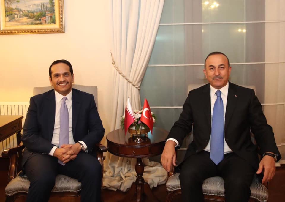 Meeting of Foreign Minister Mevlüt Çavuşoğlu with Sheikh Mohammed bin ...