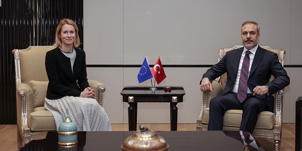 El Ministro de Asuntos Exteriores Hakan Fidan se reunió con Kaja Kallas, Alta Representante de la UE para Asuntos Exteriores y Política de Seguridad y Vicepresidenta de la Comisión Europea, 24 de enero de 2025, Ankara