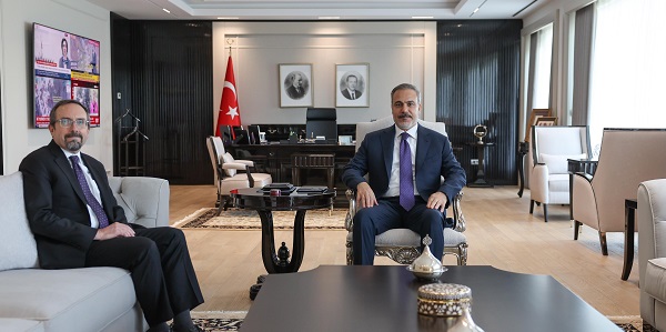 Minister of Foreign Affairs Hakan Fidan received John Bass, Acting Under Secretary of State for Political Affairs at the US Department of State, 17 September 2024, Ankara