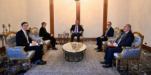 Minister Hakan Fidan received Odile Renaud-Basso, President of the European Bank for Reconstruction and Development (EBRD), 23 November 2023, Ankara