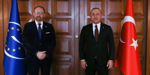 Meeting of Foreign Minister Mevlüt Çavuşoğlu with President Rik Daems of the Parliamentary Assembly of the Council of Europe, 31 March 2021