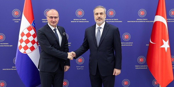Minister Hakan Fidan hosted Gordan Grlić Radman, Minister of Foreign and European Affairs of Croatia, 16 January 2024, Ankara