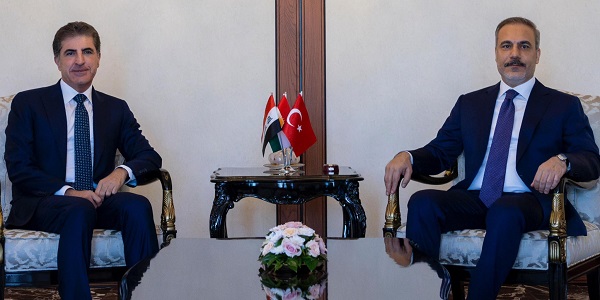 Minister of Foreign Affairs Hakan Fidan met with Nechirvan Barzani, President of the KRG of Iraq, 16 October 2024, Ankara