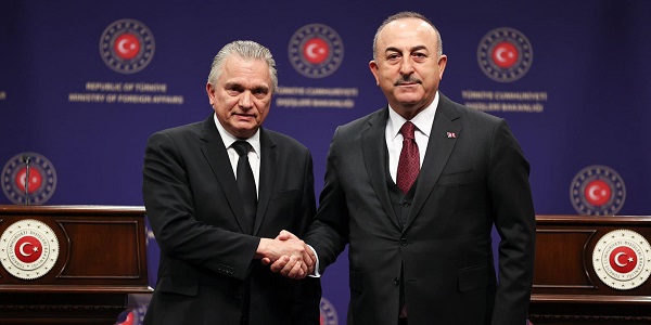 Meeting of Foreign Minister Mevlüt Çavuşoğlu with Arnoldo André-Tinoco, Minister of Foreign Affairs and Worship of Costa Rica, 16 February 2023, Ankara