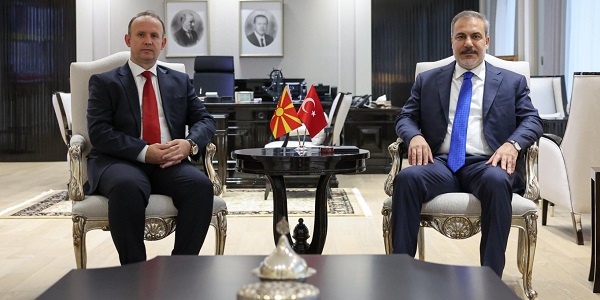 Minister of Foreign Affairs Hakan Fidan met with Afrim Gashi, President of the Assembly of North Macedonia, 2 October 2024, Ankara