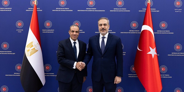 El Ministro de Asuntos Exteriores Hakan Fidan se reunió con Badr Abdelatty, Ministro de Asuntos Exteriores, Inmigración y Expatriados de la República Árabe de Egipto, 4 de febrero de 2025, Ankara