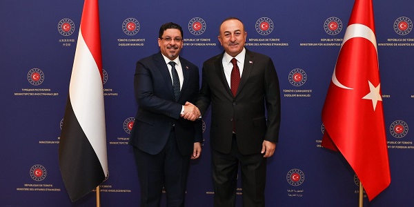 Meeting of Foreign Minister Mevlüt Çavuşoğlu with Ahmed Awad Bin Mubarak, Foreign Minister of Yemen, 21 December 2022