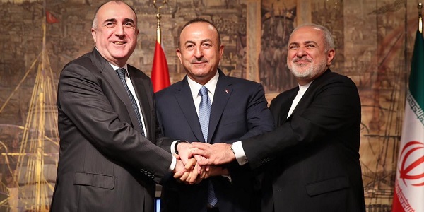 Foreign Minister Mevlüt Çavuşoğlu hosted the Sixth Turkey-Azerbaijan-Iran Trilateral Foreign Ministers’ Meeting, 30 October 2018